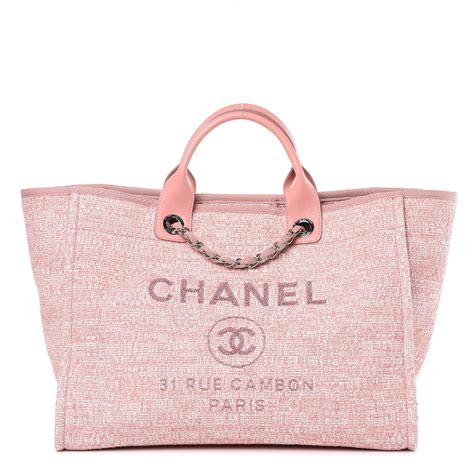 chanel tote bag canvas pink|authentic chanel tote bag.